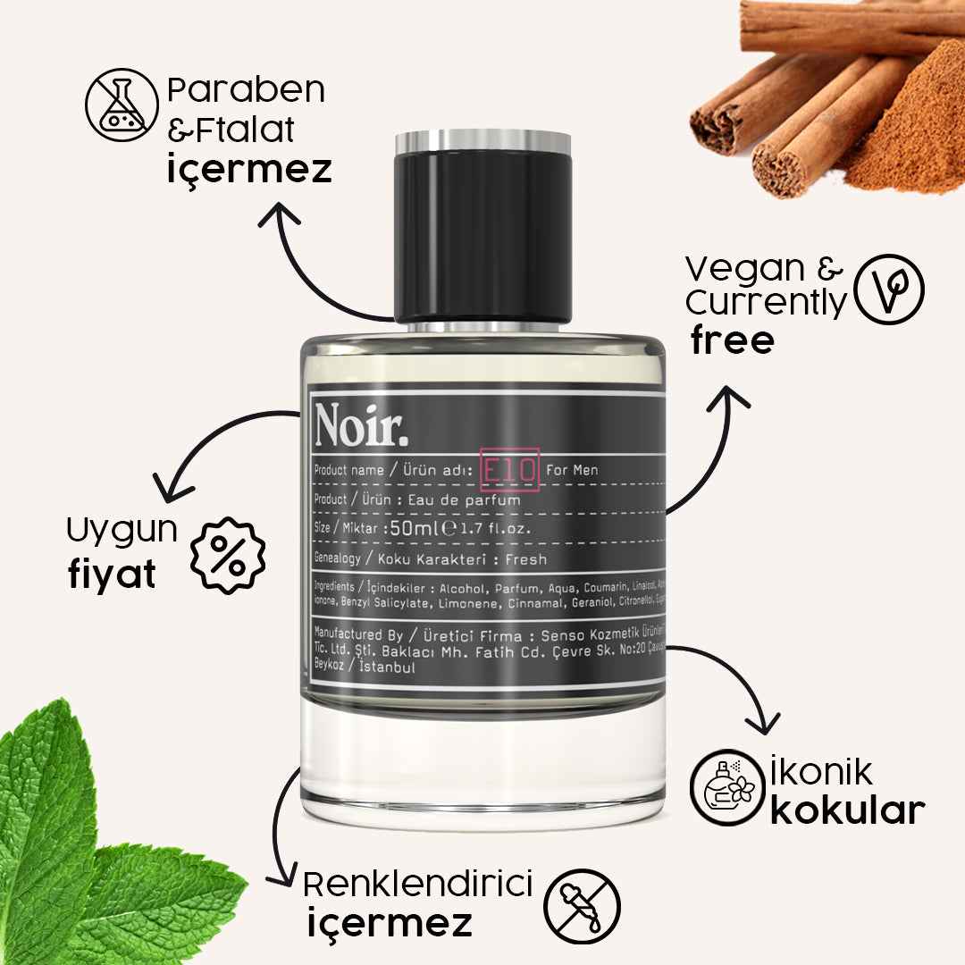 E10 Erkek EDP Parfüm 50 ML