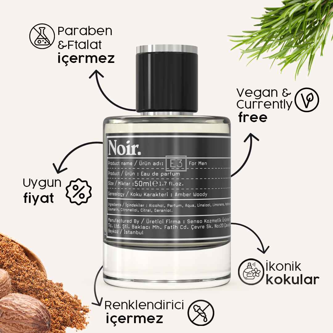 E3 Erkek EDP Parfüm 50 ML