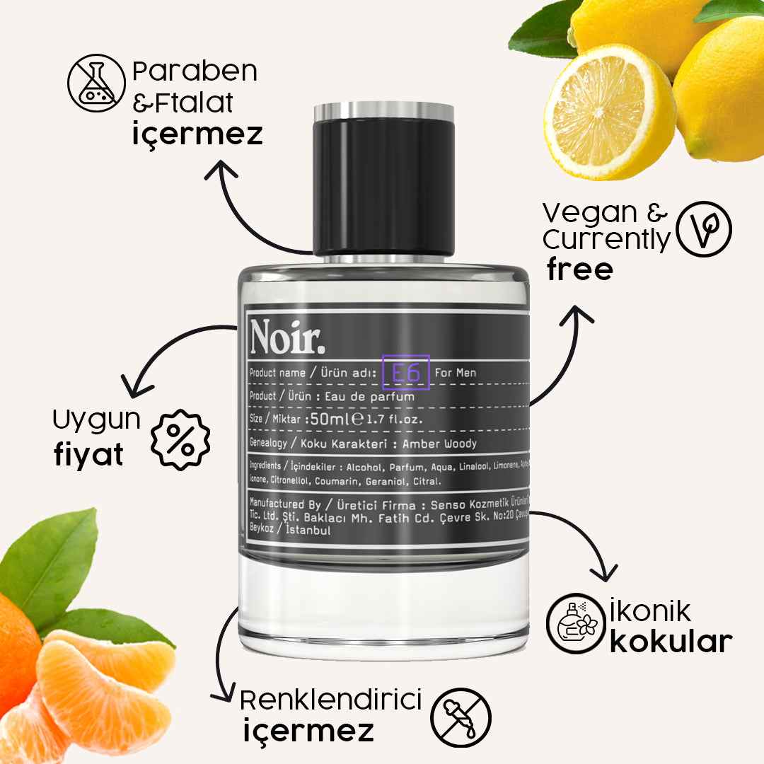 E6 Erkek EDP Parfüm 50 ML