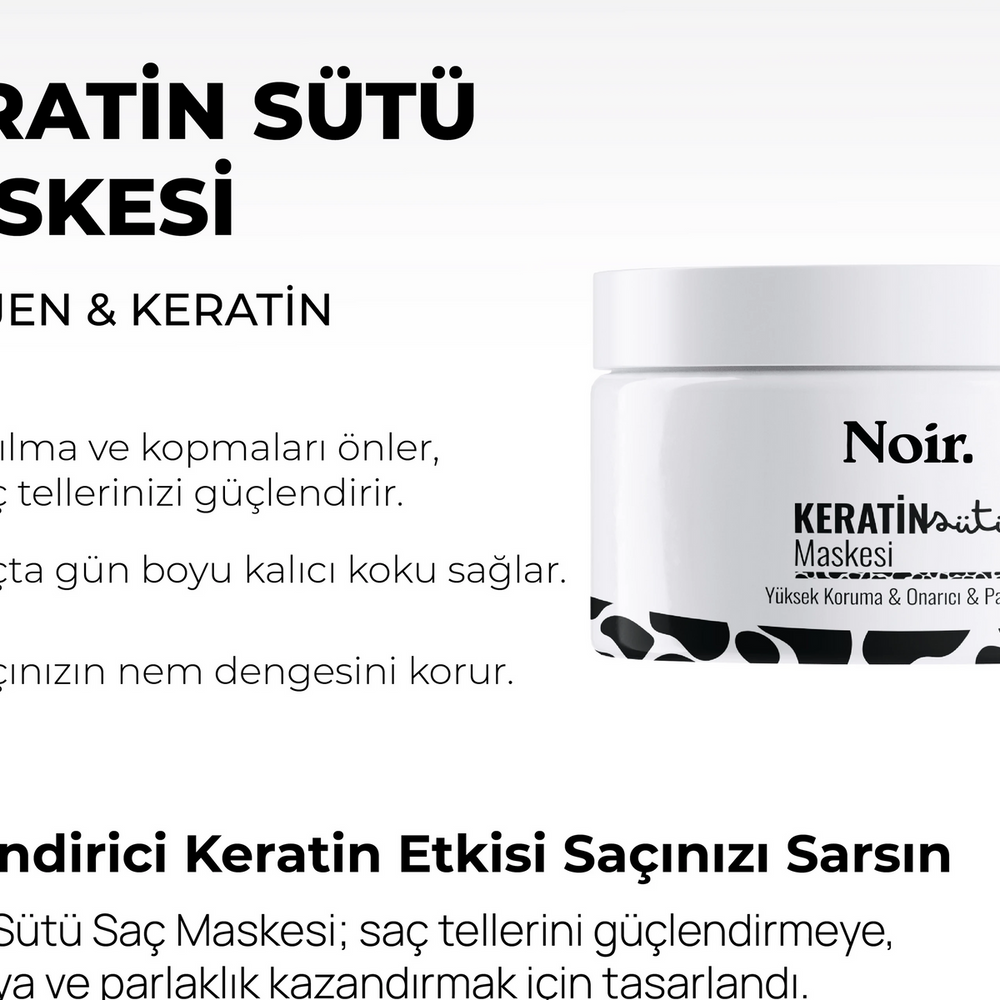 
                      
                        Yıpranmış Saçlar İçin Koruyucu Onarıcı Keratin Sütü & Kolajen Saç Maskesi
                      
                    